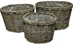 Kurvesæt oval kubu rattan natur