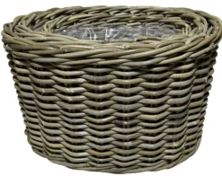 Kurvesæt oval kubu rattan natur