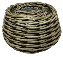 Kurvesæt rund kubu rattan natur 2 stk.