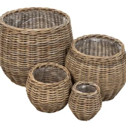 Kurvesæt rundt kubu rattan