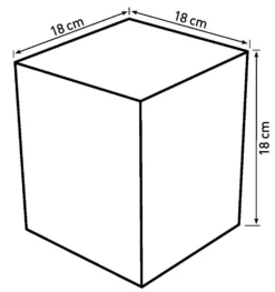 Kurv firkantet 18x18x18cm