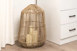 Lampeskærm natur kubu rattan ø38cm