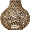 Lampeskærm oval natur kubu rattan ø38cm