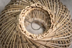 Lampeskærm oval natur kubu rattan ø38cm