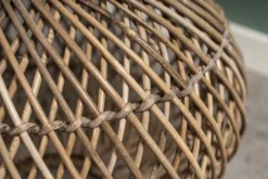 Lampeskærm oval natur kubu rattan ø38cm