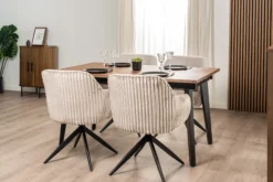 Laura med drejefunktion beige/sort