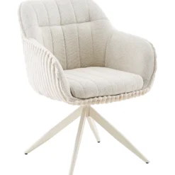 Laura med drejefunktion imiteret pels beige
