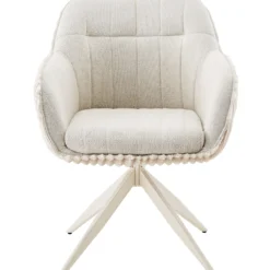 Laura med drejefunktion imiteret pels beige