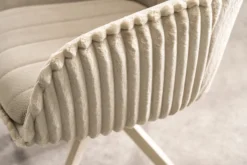 Laura med drejefunktion imiteret pels beige