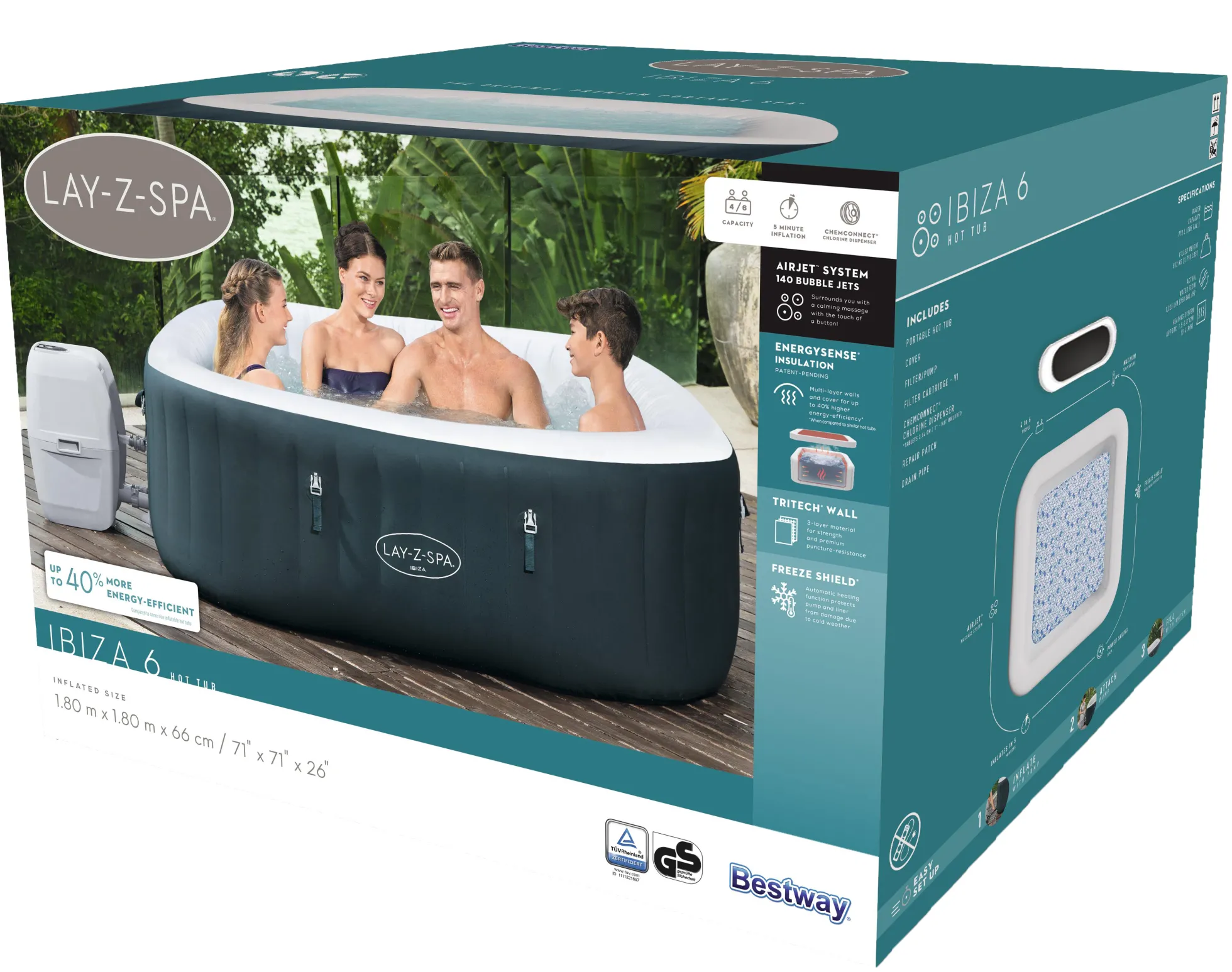 Lay-Z Spa Ibiza Airjet mørkegrøn