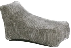 Lounge sækkestol fløjl beige