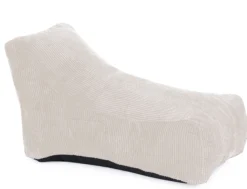 Lounge sækkestol fløjl creme