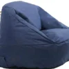 Lounge sækkestol med armlæn denim