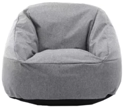 Lounge sækkestol med armlæn grå
