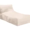 Lounge sækkestol stof creme