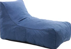 Lounge sækkestol stof denim
