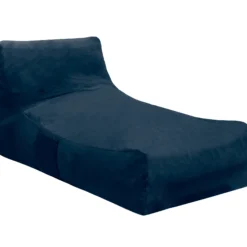 Lounge sækkestol stof mørkeblå