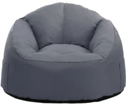 Lounge sækkestol stof mørkegrå