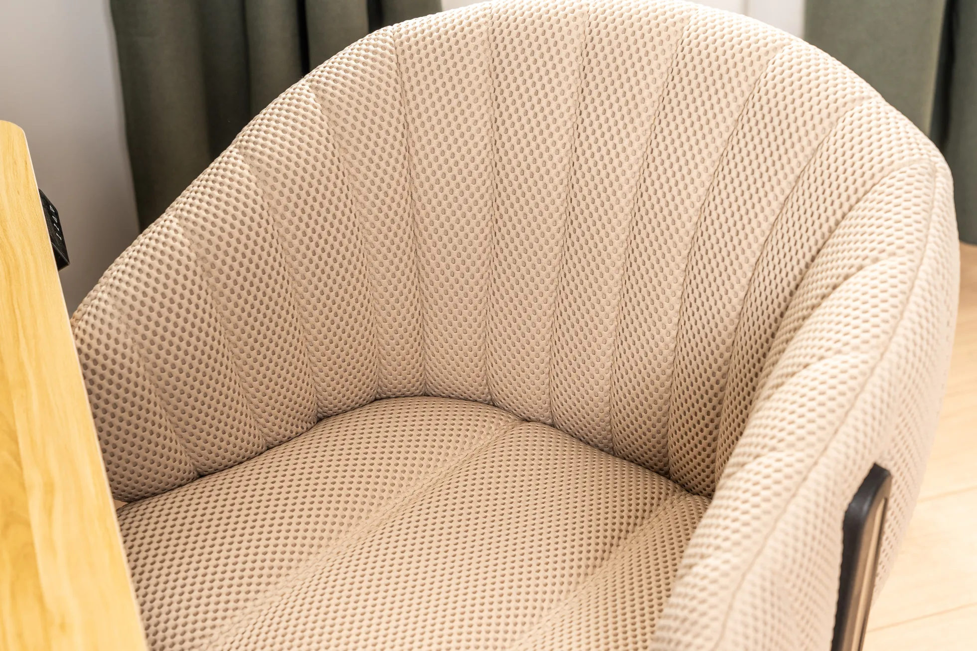 Luca vaffelvævet beige/sort