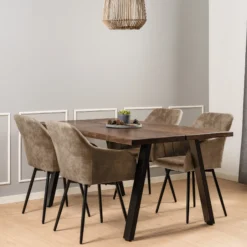 Lucy med drejefunktion suede beige