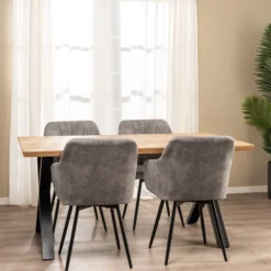 Lucy med drejefunktion suede grå
