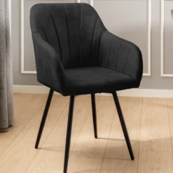 Lucy med drejefunktion suede sort
