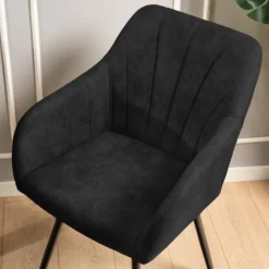 Lucy med drejefunktion suede sort