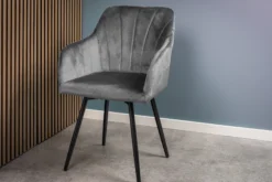 Lucy med drejefunktion velour mørkegrå