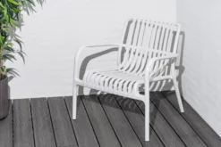 Malta med sidebord hvid