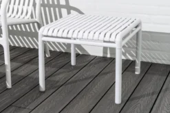 Malta med sidebord hvid