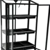Minidrivhus med hjul poly sort 77,6x41,5x111,1cm.
