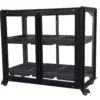 Minidrivhus med hjul sort 77,6x41,5x61cm