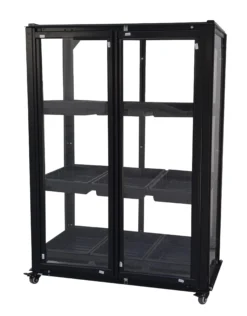 Minidrivhus med hjul sort 77,6x41,5x101cm