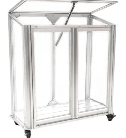 Minidrivhus poly sølv 67,6x33,2x69cm