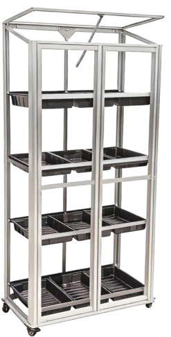 Minidrivhus poly sølv 77,6x41,5x151,1cm