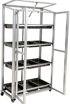 Minidrivhus poly sølv 77,6x41,5x151,1cm
