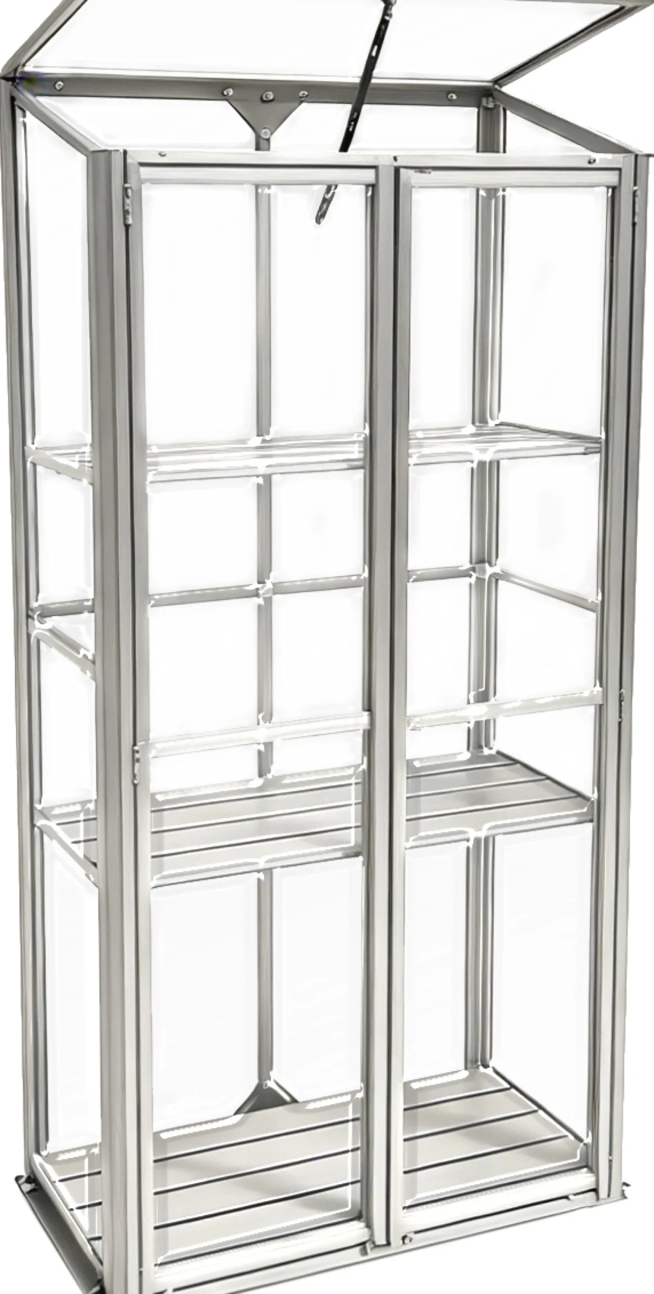 Minidrivhus poly sølv 77,6x41,5x151,1cm