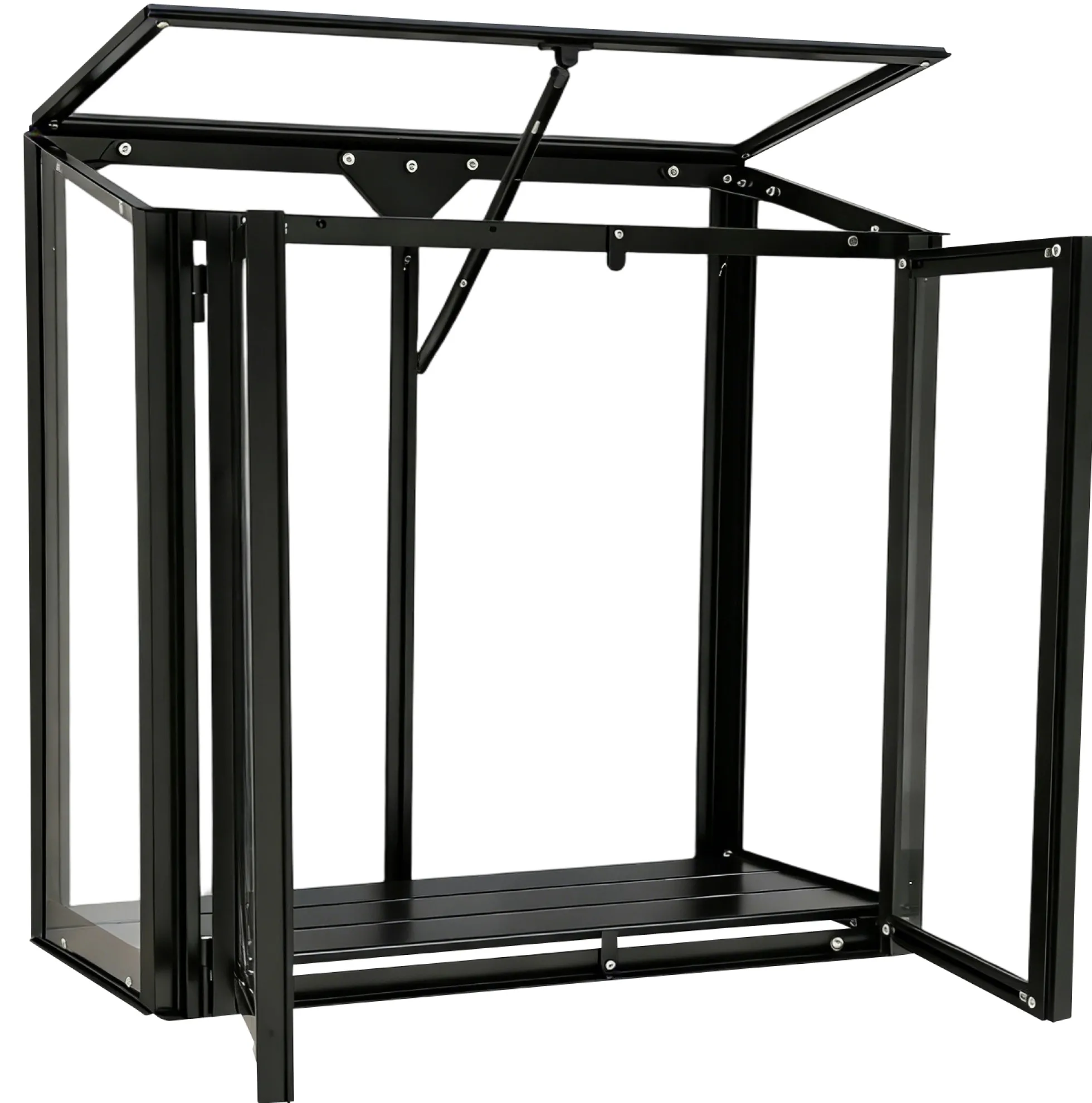 Minidrivhus poly sort 67,6x33,2x69cm