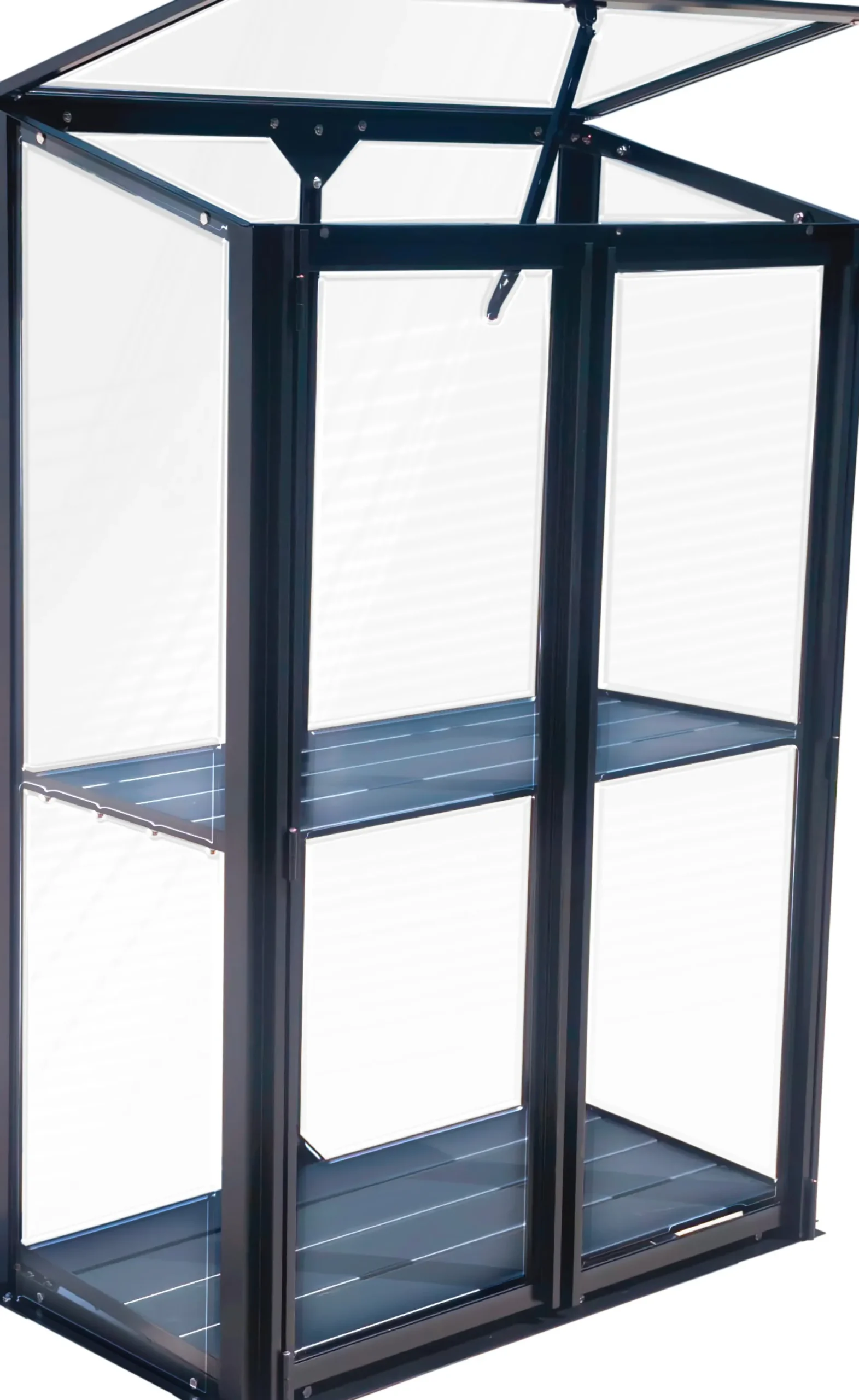 Minidrivhus poly sort 77,6x41,5x111,1cm