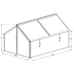 Minidrivhus sølv 120x80x67cm