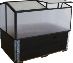 Minidrivhus sort 120x80x57cm