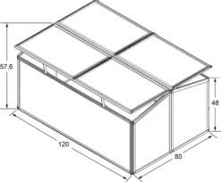 Minidrivhus sort 120x80x57cm