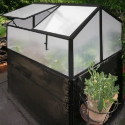 Minidrivhus sort 120x80x67cm