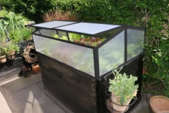 Minidrivhus sort 120x80x37cm