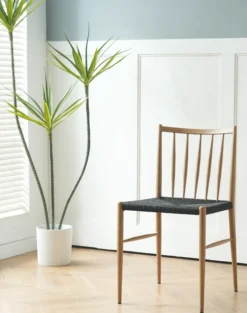 Mona med fletsæde natur/sort