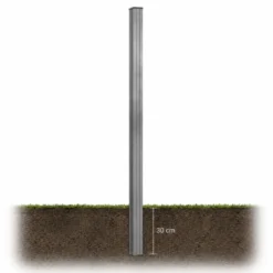Nedgravningsstolpe 1 stk komposithegn antracitgrå 180cm