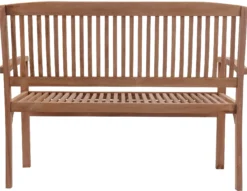Nina bænk i kerne teaktræ 120x54x88cm