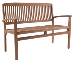 Nina bænk i teaktræ 120x54x88cm