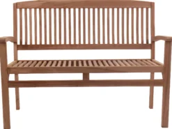 Nina bænk i teaktræ 120x54x88cm
