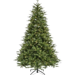 Nordisk juletræ med lys og timer 180cm
